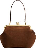 COACH Kiss Lock Frame 27 Suede Clutch