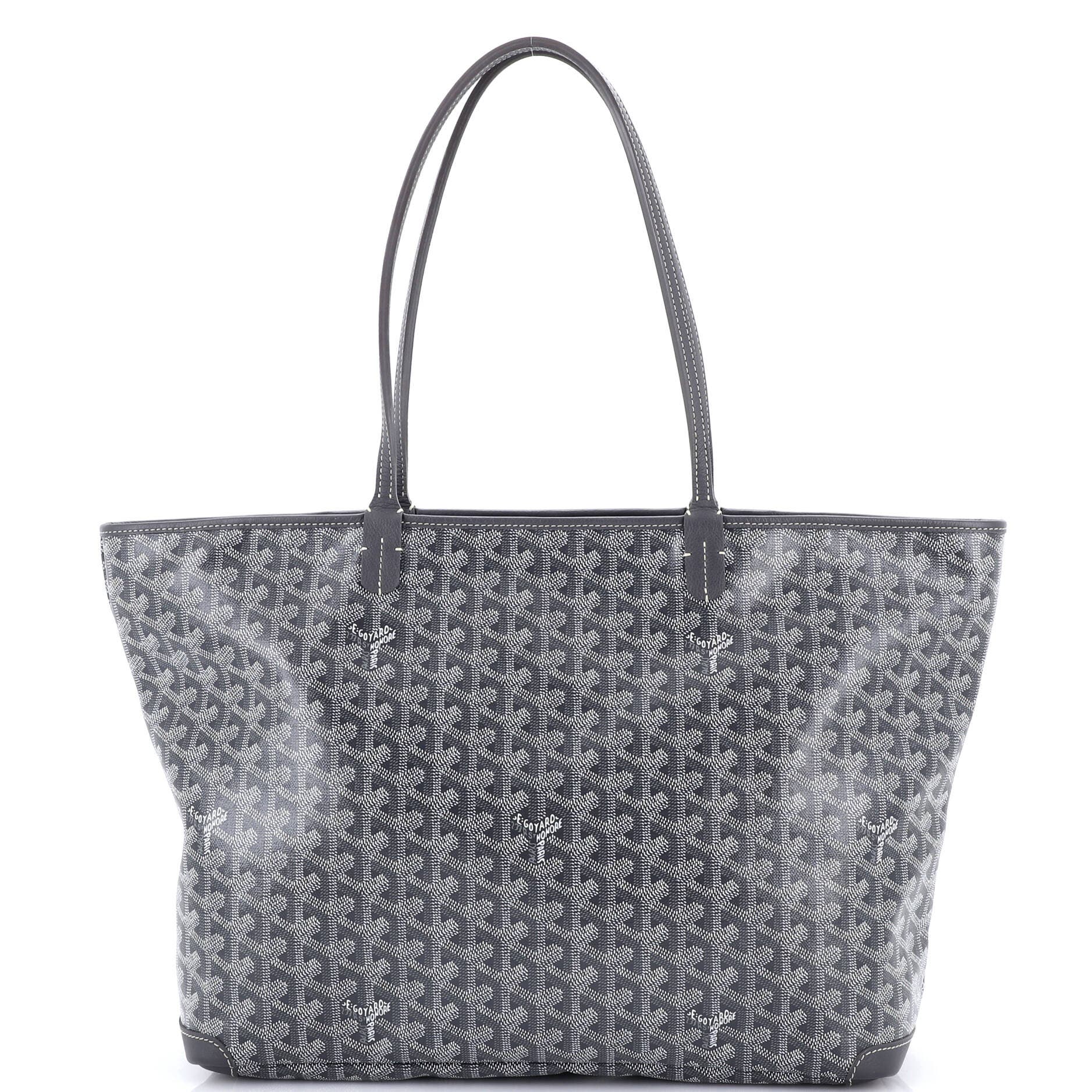 Pre-Owned Goyard Artois Tote Coated Canvas MM, Main, color, Gray