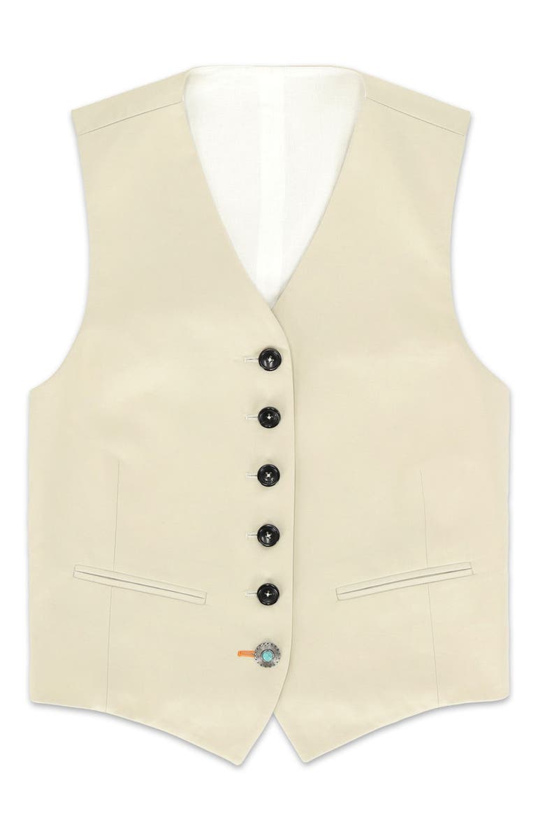 Fortela Demi Satin Vest, Main, color, Camel