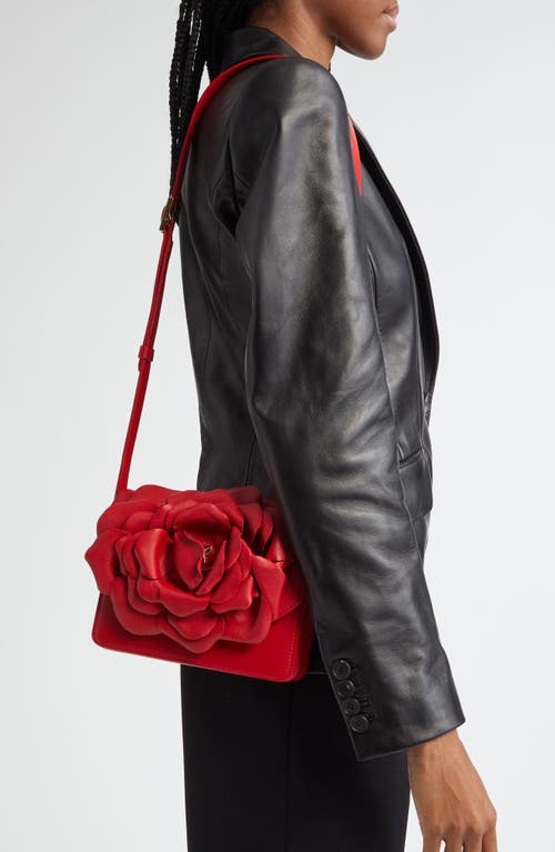Christian Louboutin Small Loubi54 3d Rose Leather Crossbody Bag