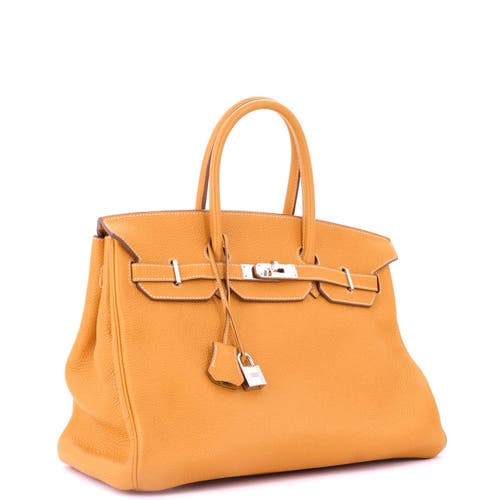 Pre-owned Hermes Hermes Birkin Handbag Yellow Togo With Palladium Hardware 35