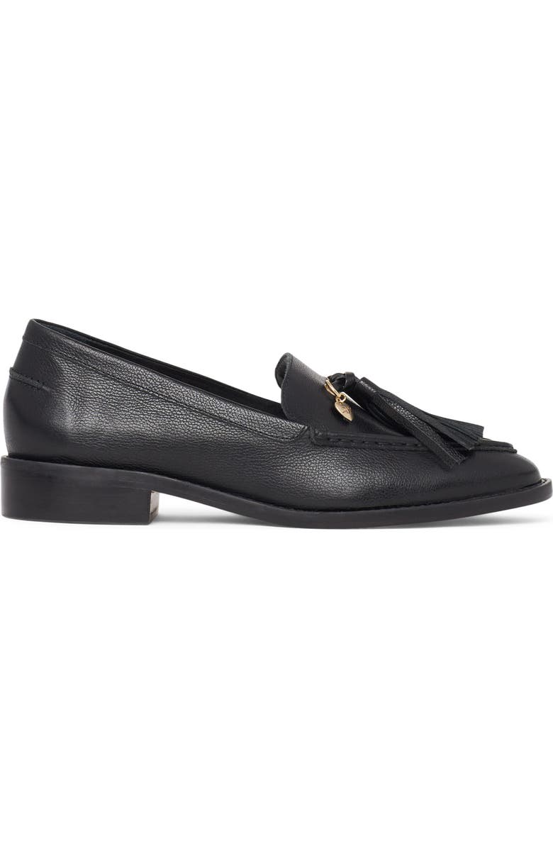 Cinq à Sept Remi Tassel Leather Loafer, Alternate, color, Black