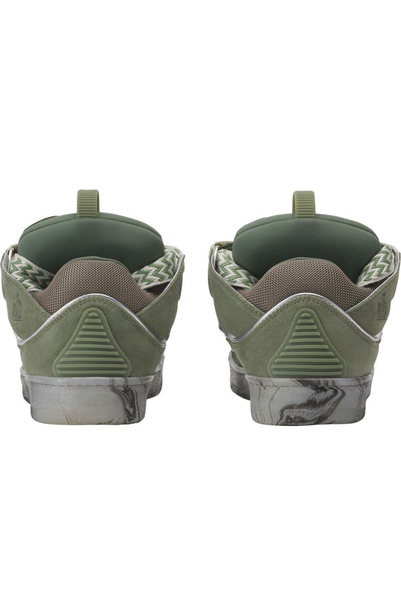 Lanvin Leather Curb Sneakers With Marbled Sole, Alternate, color,