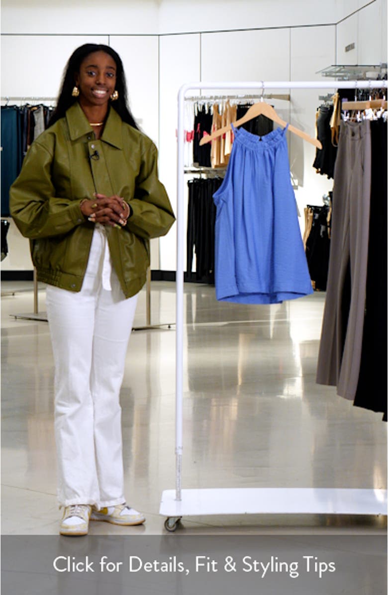 Sleeveless Halter Neck Crinkle Top, sales video thumbnail