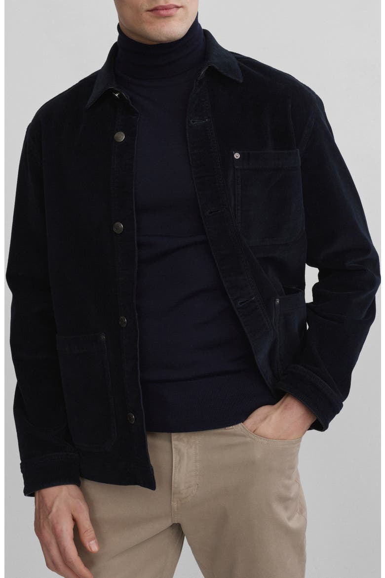 Sean Cotton Corduroy Button-Up Shirt Jacket, Main, color, SKYLINE
