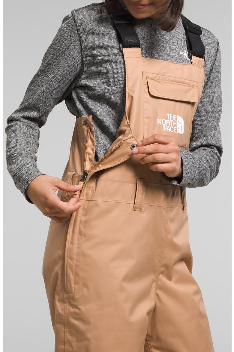 Kids' Freedom Waterproof Insulated Recycled Polyester Snow Bib, Alternate, color, ALMOND BUTTER