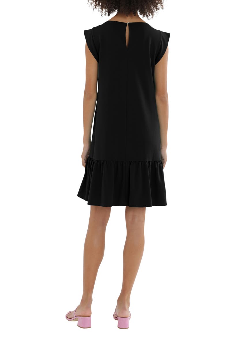 Boatneck Tent Dress, Alternate, color, BLACK