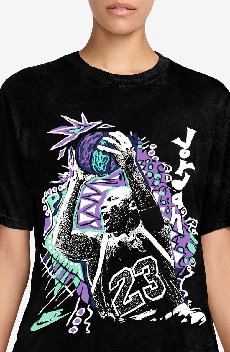 Jordan Flight Cotton Graphic T-Shirt, Alternate, color, Black/ White