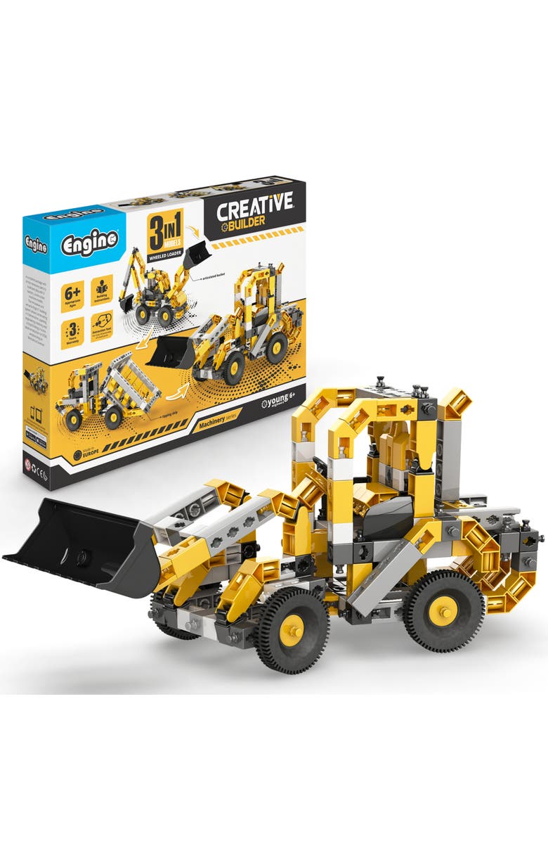 Engino Creative Builder 3In1 Wheeled Loader Multimodel Vehicle Brick Set, Main, color, Multicolored