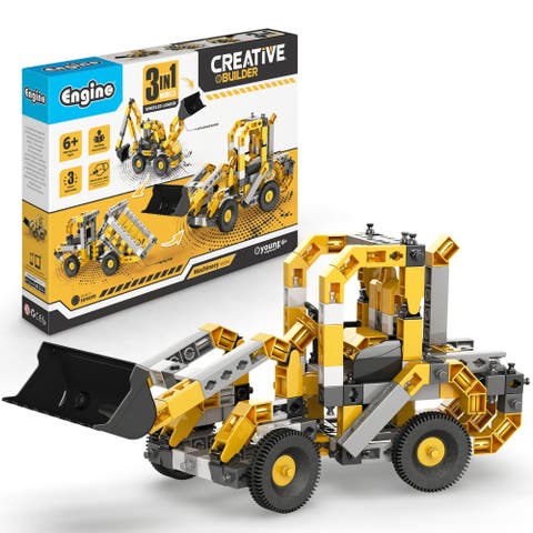 Creative Builder 3In1 Wheeled Loader Multimodel Vehicle Brick Set