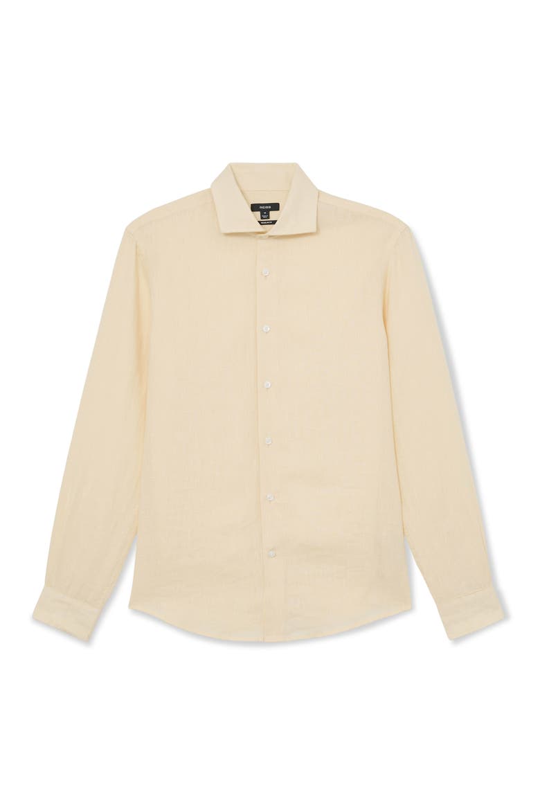 Ruban Linen Button-Up Shirt, Alternate, color, BUTTERMILK YELLOW