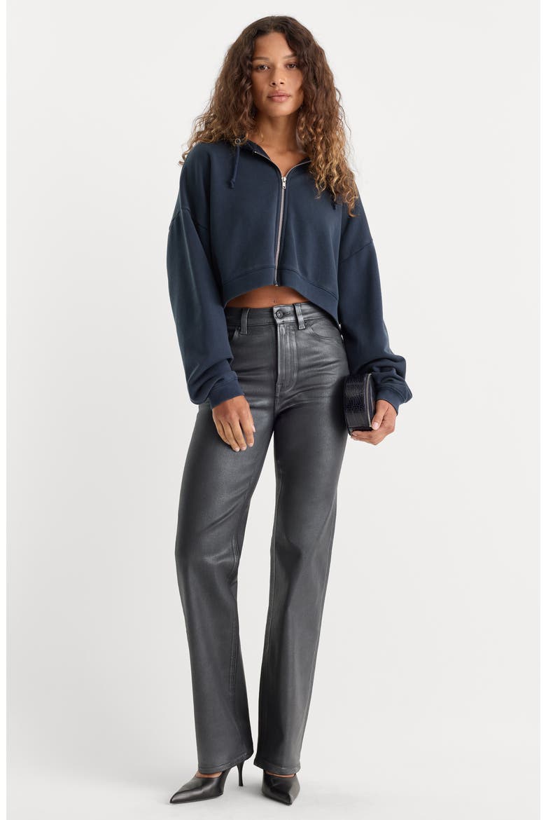 Good True Coated High Waist Straight Leg Jeans, Alternate, color, RUNE