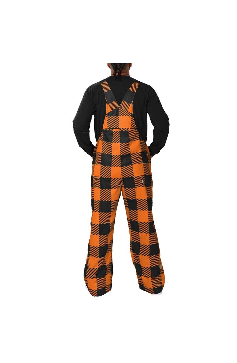 FOCO Men's FOCO  Orange Cincinnati Bengals Big Logo Plaid Overalls, Alternate, color, 