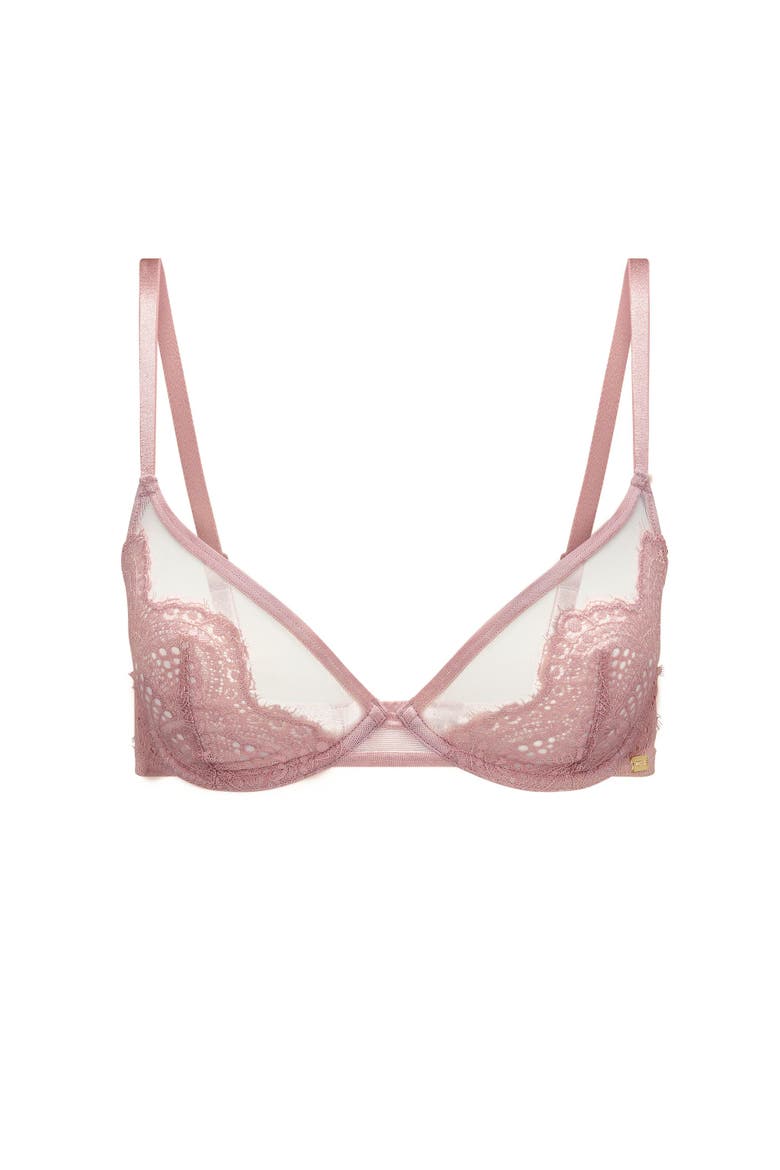 Sonja Unlined Plunge Bra, Alternate, color, Medium beige