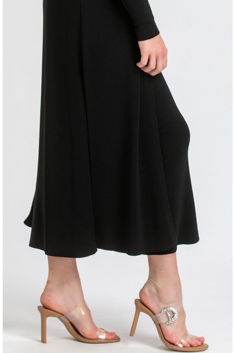 Longline Side Slit Maternity Cardigan, Alternate, color, BLACK