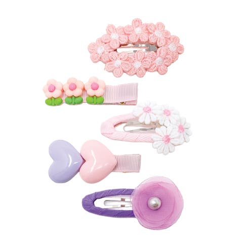 Tulle Blossom Charm Hair Clip Set of 5