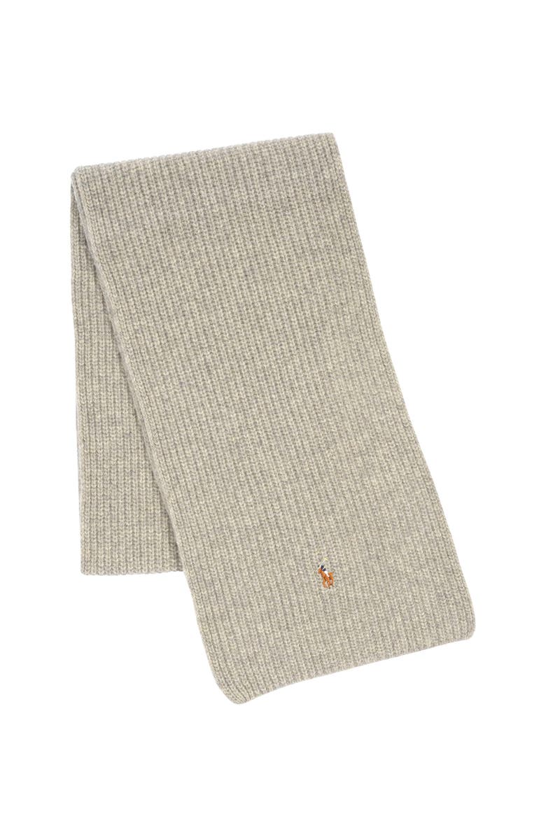 Polo Ralph Lauren Signature Knit Scarf, Main, color, Andover Heather