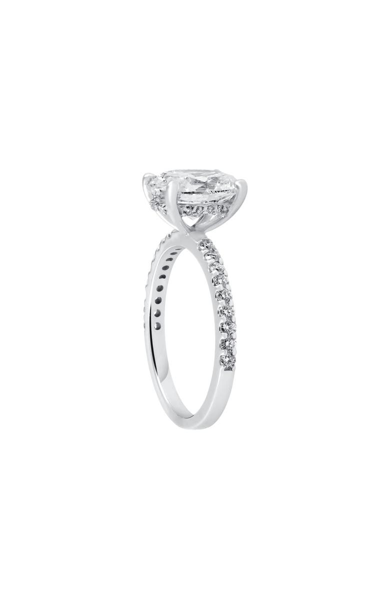 Bliss Diamond Certified 3 3/8Ct Oval Diamond Engagement Ring Side Halo Lab Grown Gold, Alternate, color, 