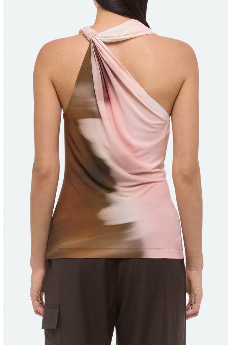 Batik Print Ruched Sleeveless Top, Alternate, color, PINK MULTI