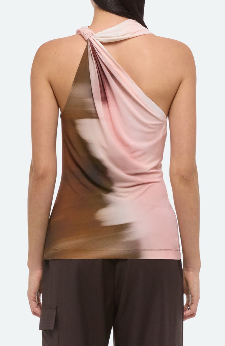 Helmut Lang Batik Print Ruched Sleeveless Top, Alternate, color, Pink Multi