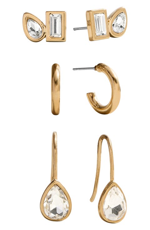 Set of 3 Mixed Shape Earrings
