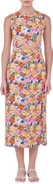 Endless Rose Floral Cutout Cotton Dress