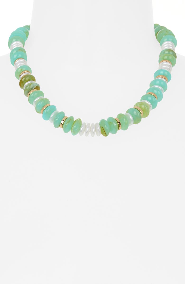 NATASHA Beaded Necklace, Alternate, color, Turquoise