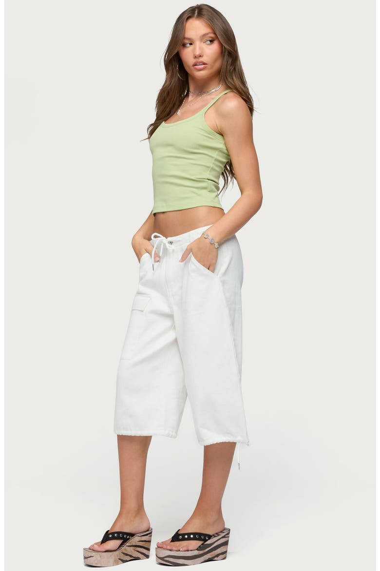 Basic Babe Stretch Cotton Crop Camisole, Alternate, color, GREEN