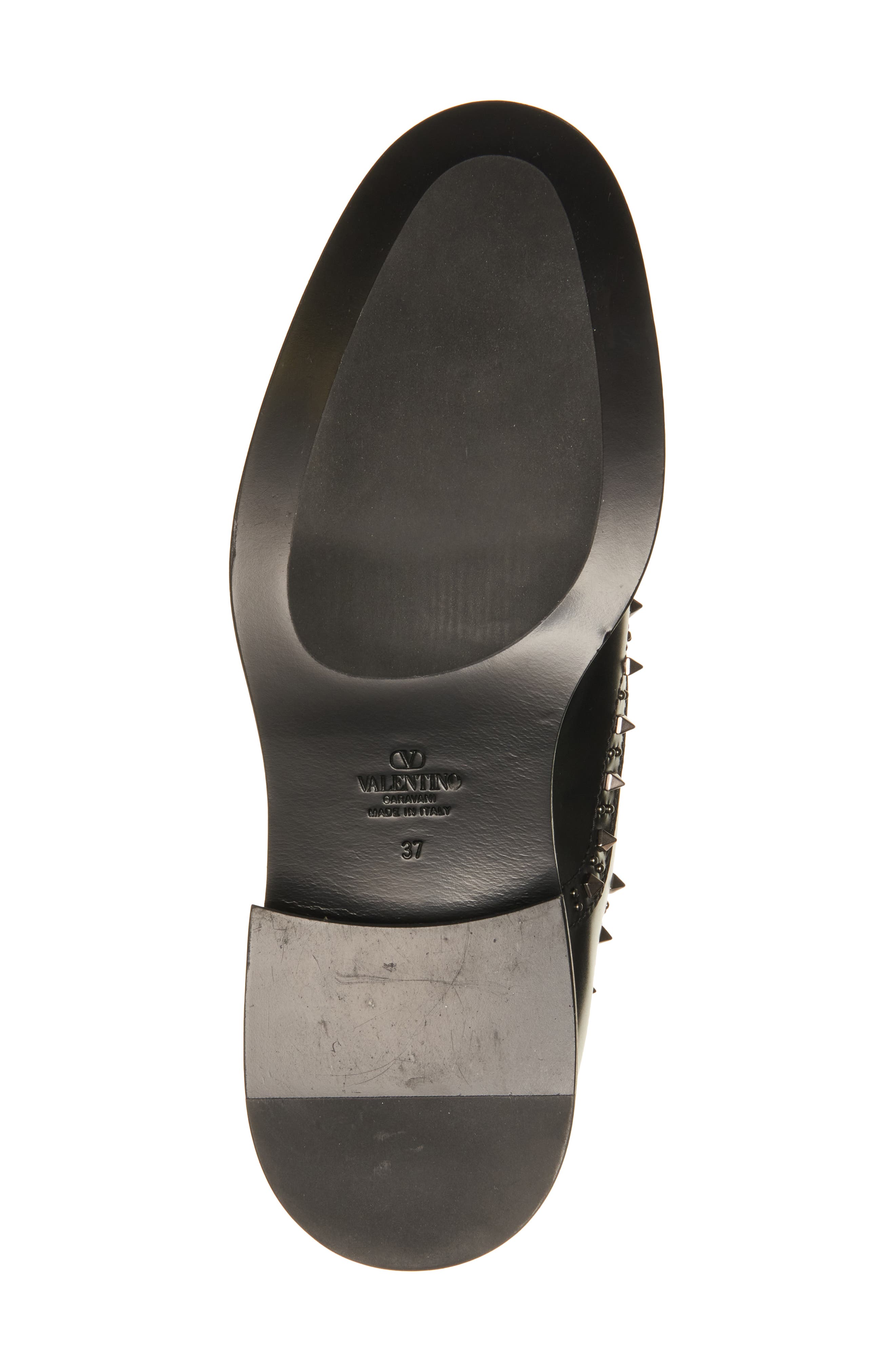 Gentleglam Studded Wingtip Oxford, Alternate, color, NERO
