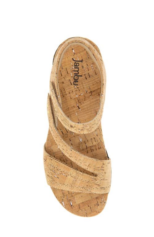 Jambu Women's Makayla Slip On Casual Flat Sandals In Cork Shimmer