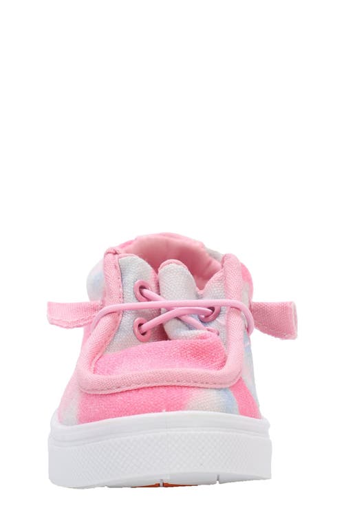 Shop Oomphies Kids' Parker Floral Print Sneaker In Pink Tye Dye