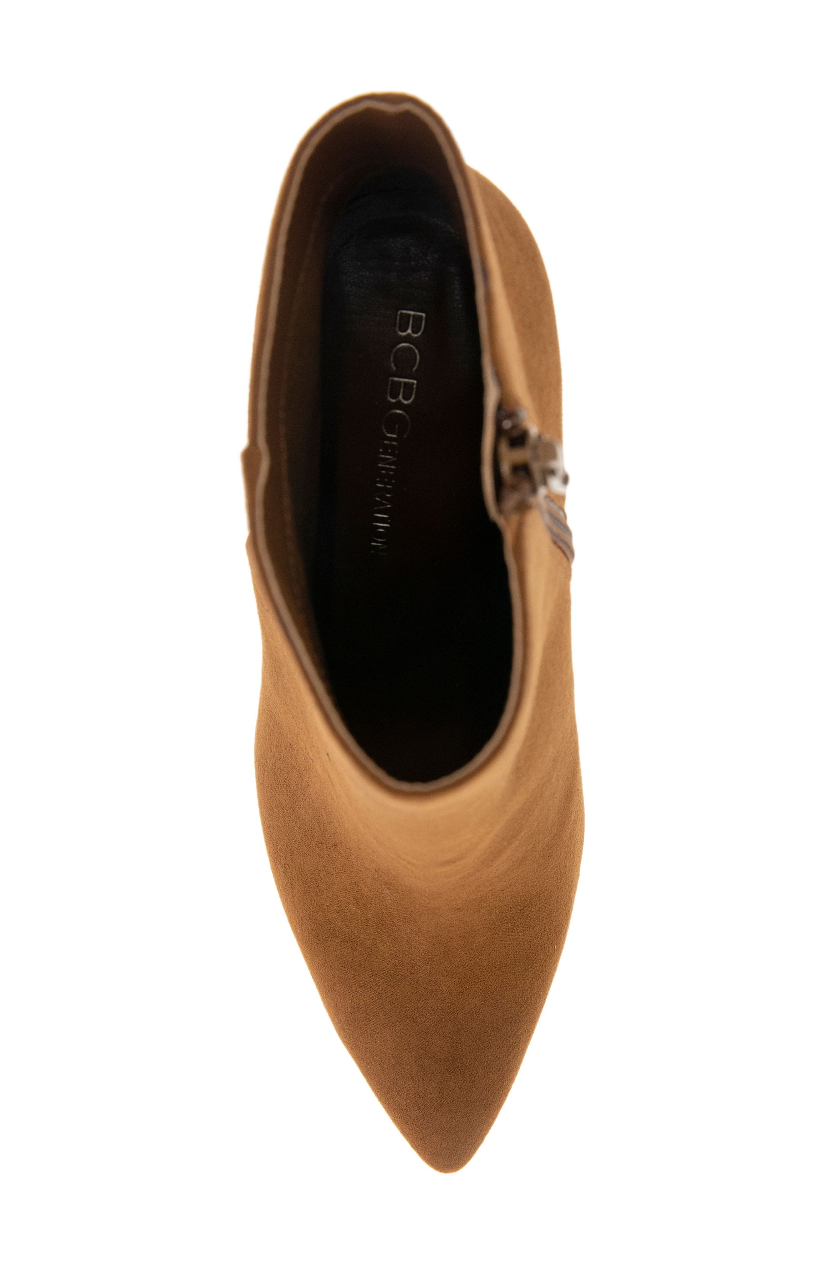 Briel Pointy Toe Bootie, Alternate, color, CAMEL MICROSUEDE