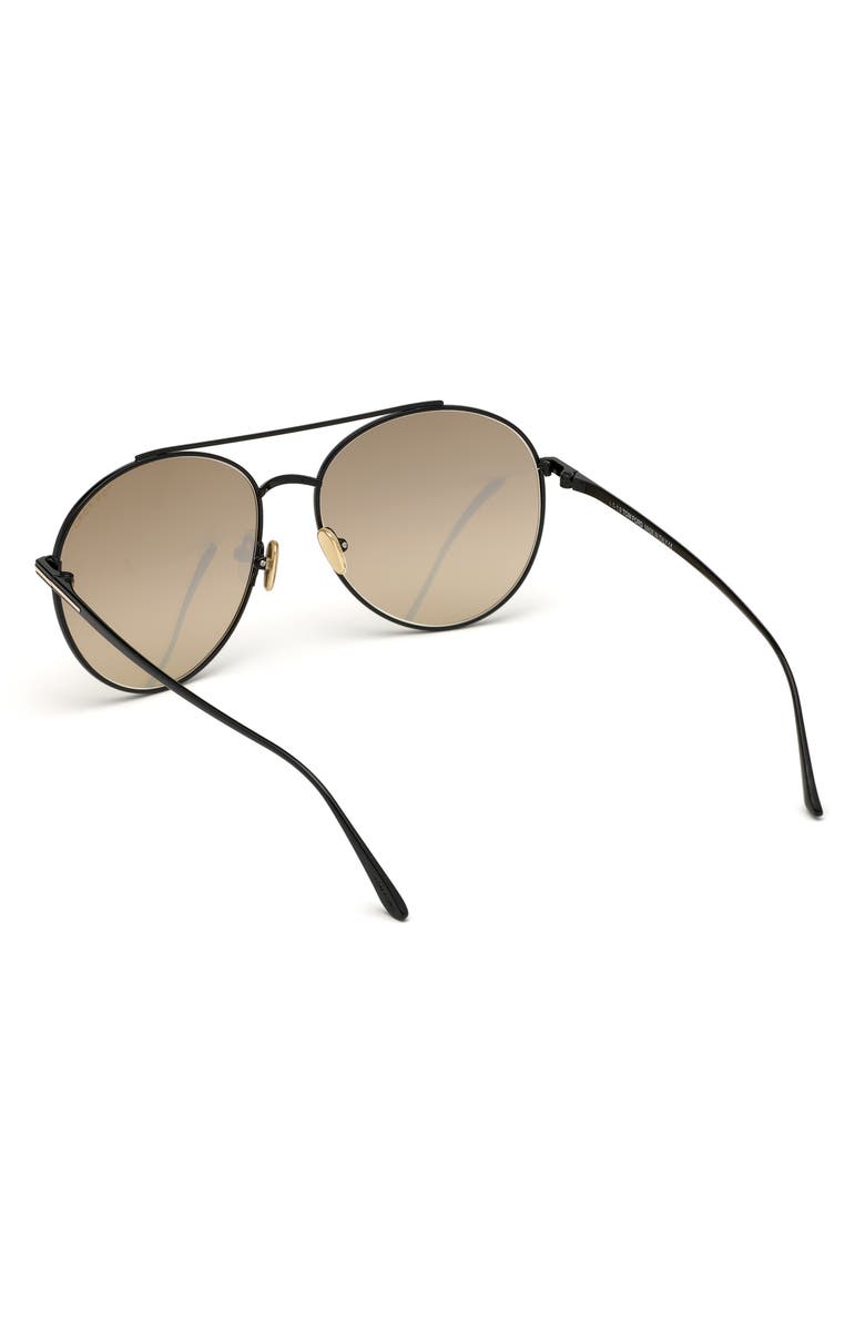 TOM FORD 61mm Round Sunglasses, Alternate, color,