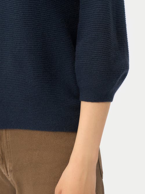Gobi Mongolian Cashmere Polo Sweater In Blue