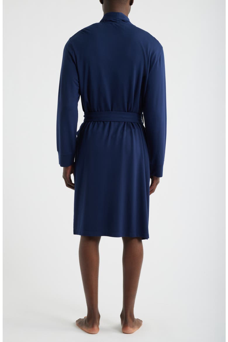 French Terry Robe, Alternate, color, NAVY PEACOAT
