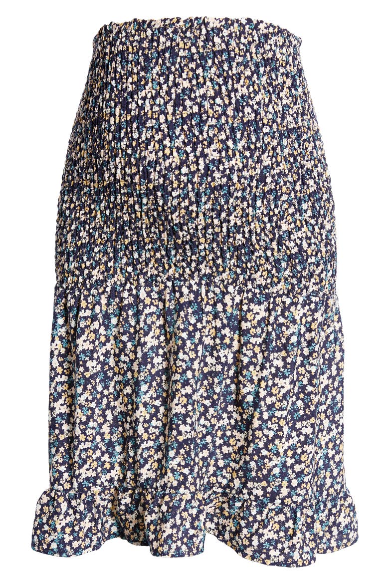 Floral Maternity Skirt, Alternate, color, NAVY PRINT