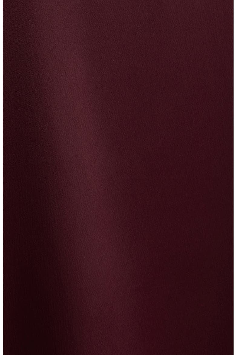 Lace Trim Satin Top, Alternate, color, BAROLO / BLACK