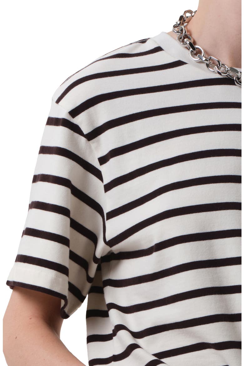 Goldie Stripe Cotton T-Shirt, Alternate, color, CHOCOLATE STRIPE