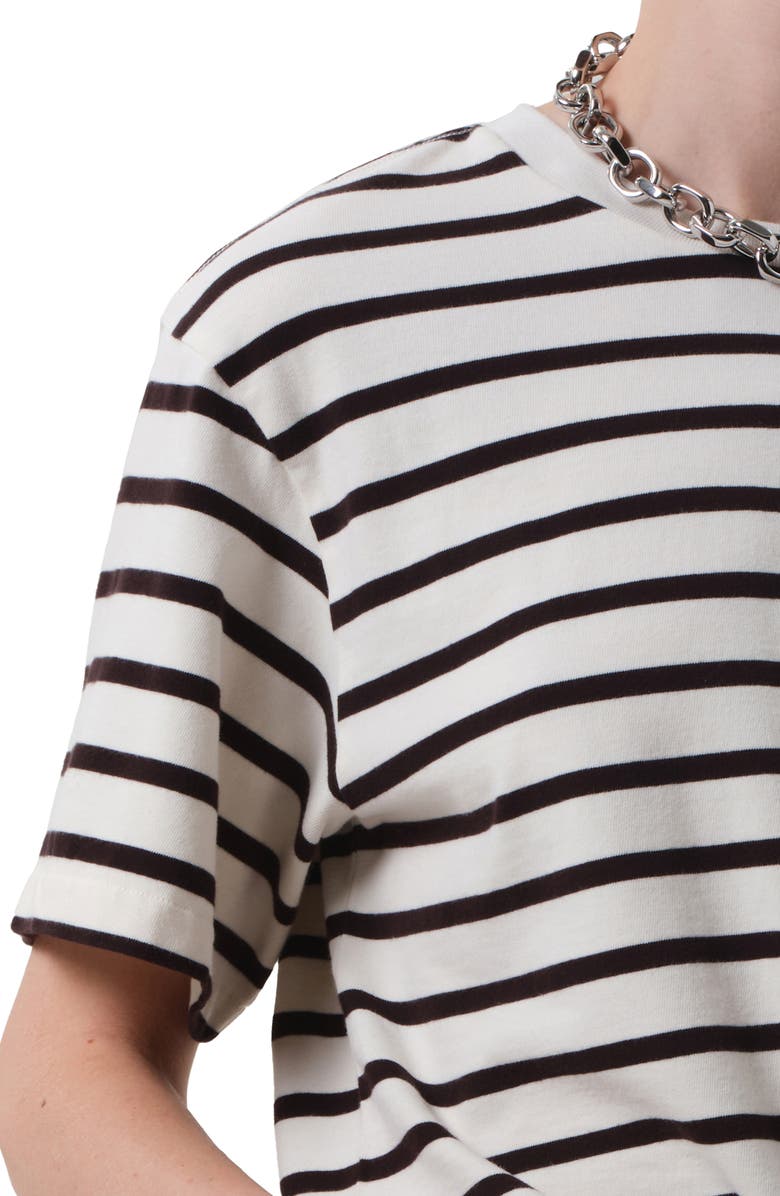 Citizens of Humanity Goldie Stripe Cotton T-Shirt, Alternate, color, Chocolate Stripe