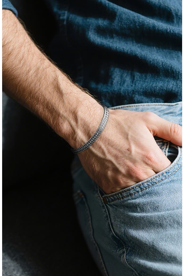 Franco Chain Bracelet, Alternate, color, SILVER