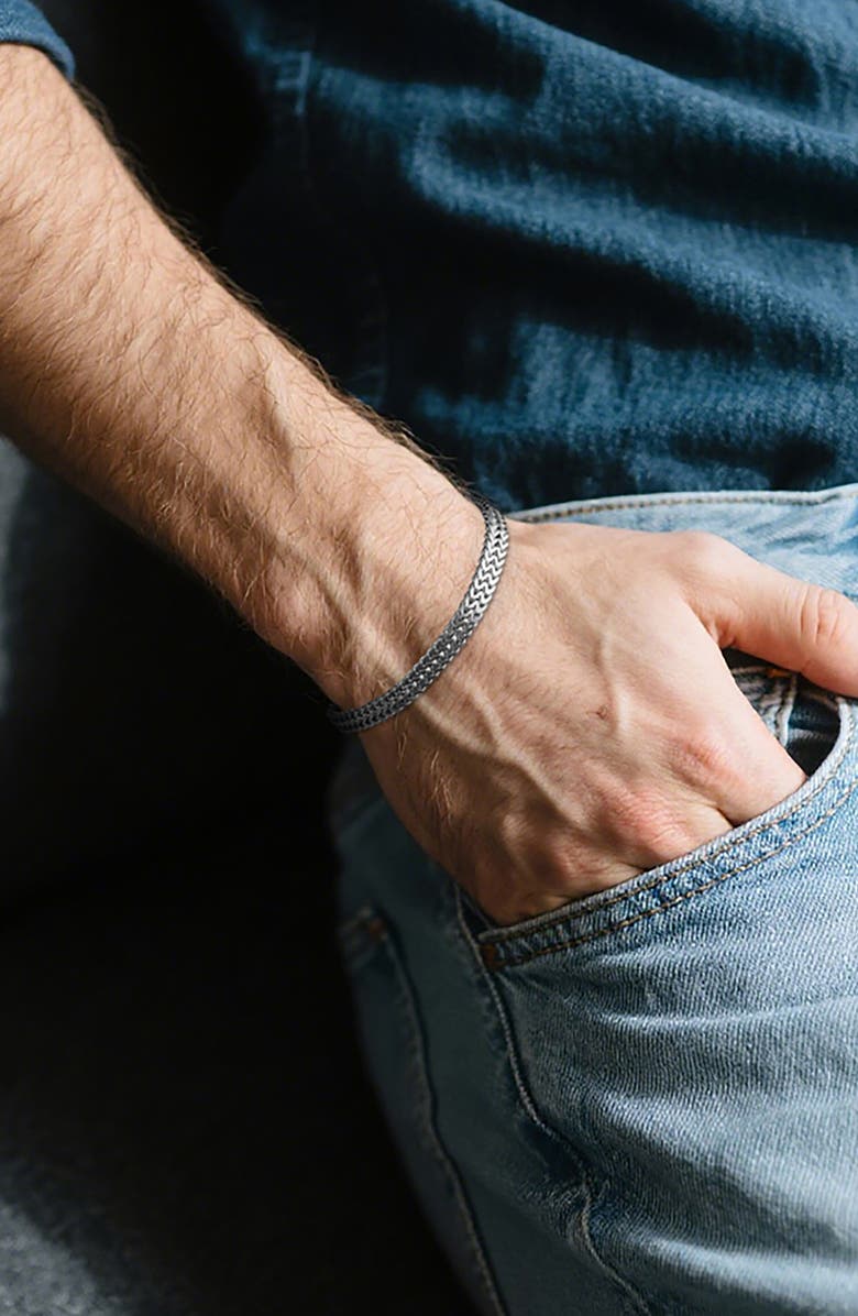 GEOFFREY BEENE Franco Chain Bracelet, Alternate, color, Silver