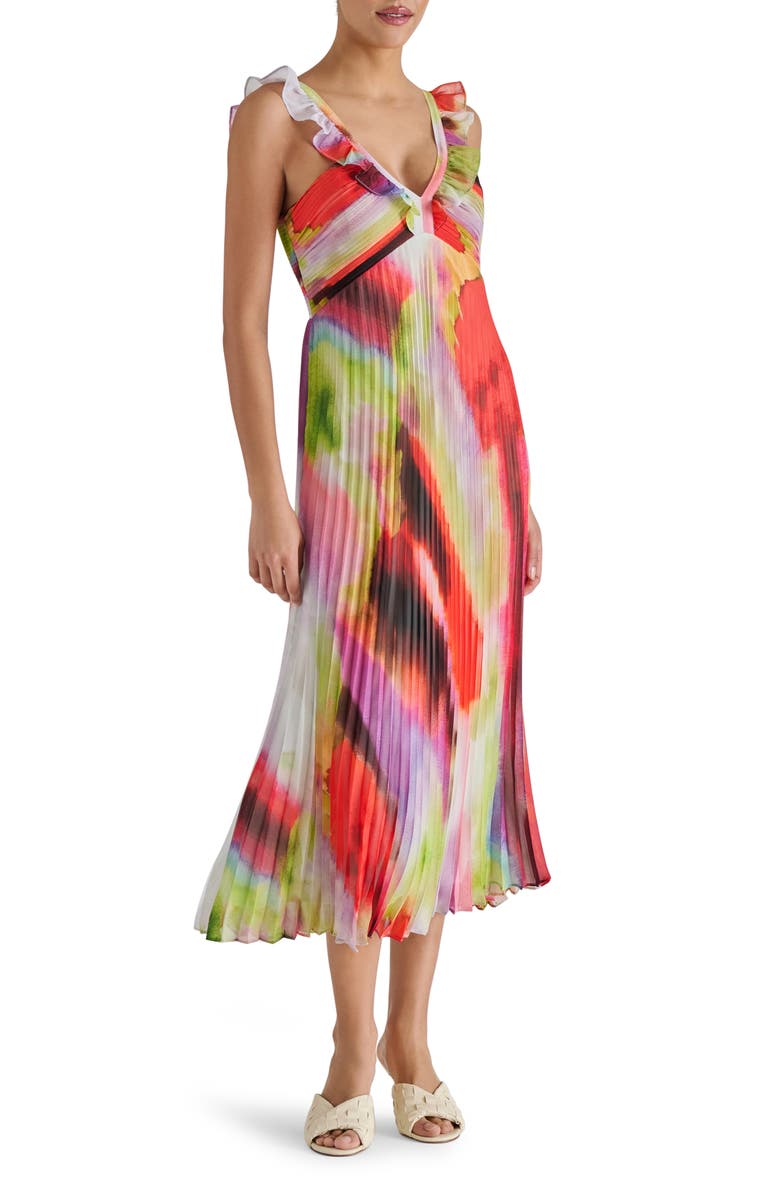 Steve Madden Cova Pleated Sundress, Alternate, color, Multicolored