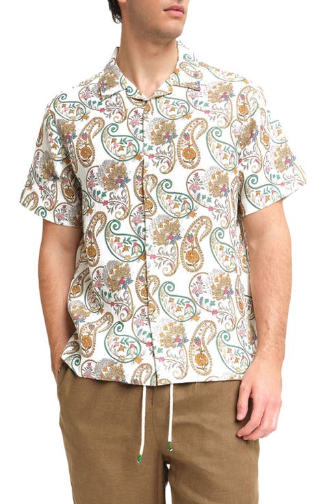 Casablanca Linen Bowling Shirt