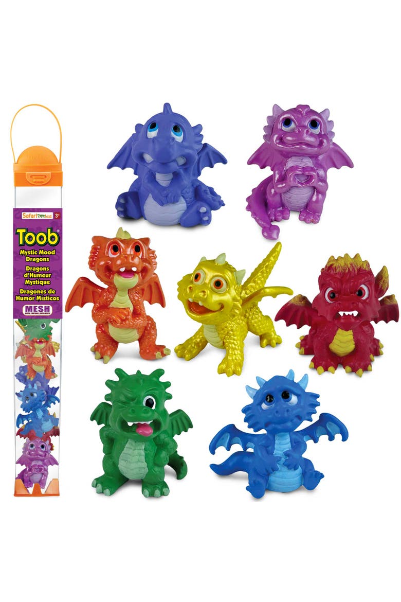 Mystic Mood Dragons TOOB - contains 7 Mini Figurines, Main, color, None