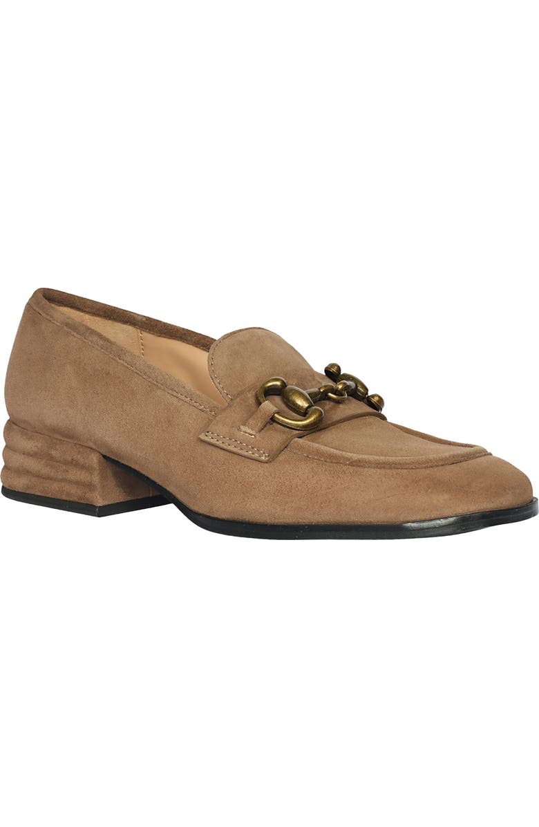 SAINT G Jacqueline Suede Loafer Pump, Main, color, Dark Taupe