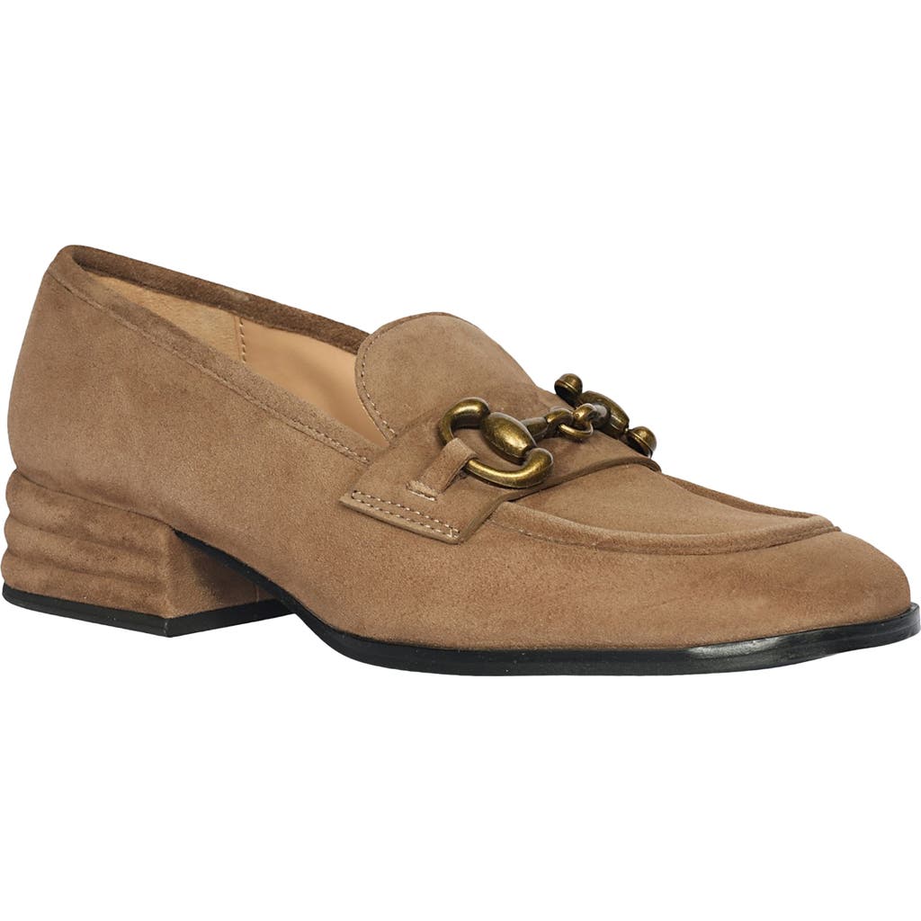 Saint G Jacqueline Suede Loafer Pump In Brown