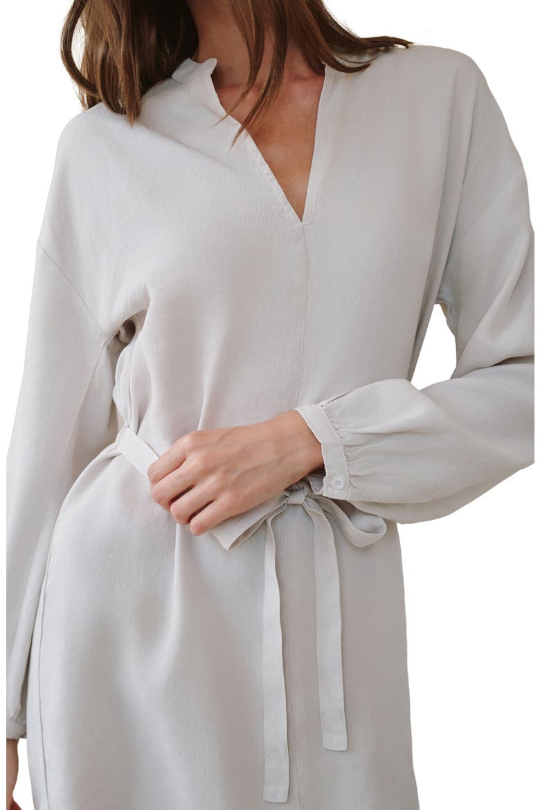 Long Sleeve Belted Minidress, Alternate, color, IVORY STONE