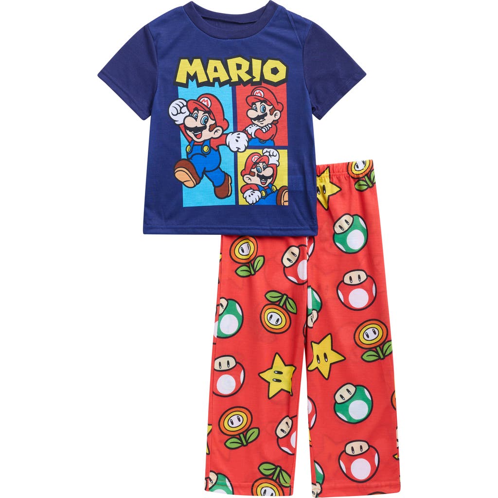 Ame Kids' Super Mario Short Sleeve Pajamas In Multi