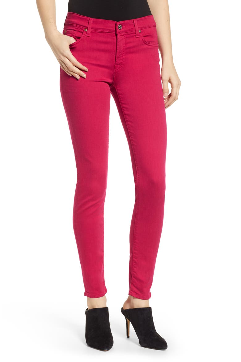 The Ankle Skinny Jeans, Main, color, AZALEA PINK