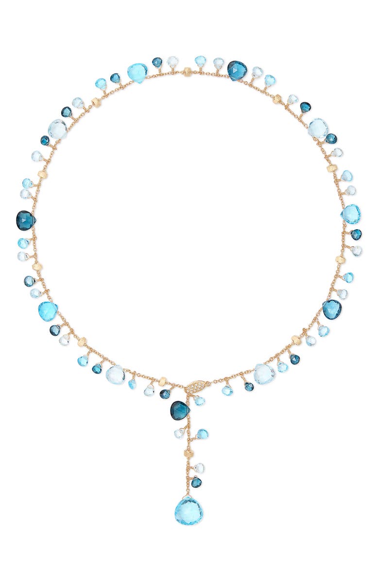Marco Bicego Paradise Mixed Topaz Lariat Necklace, Alternate, color, 18K Yellow Gold